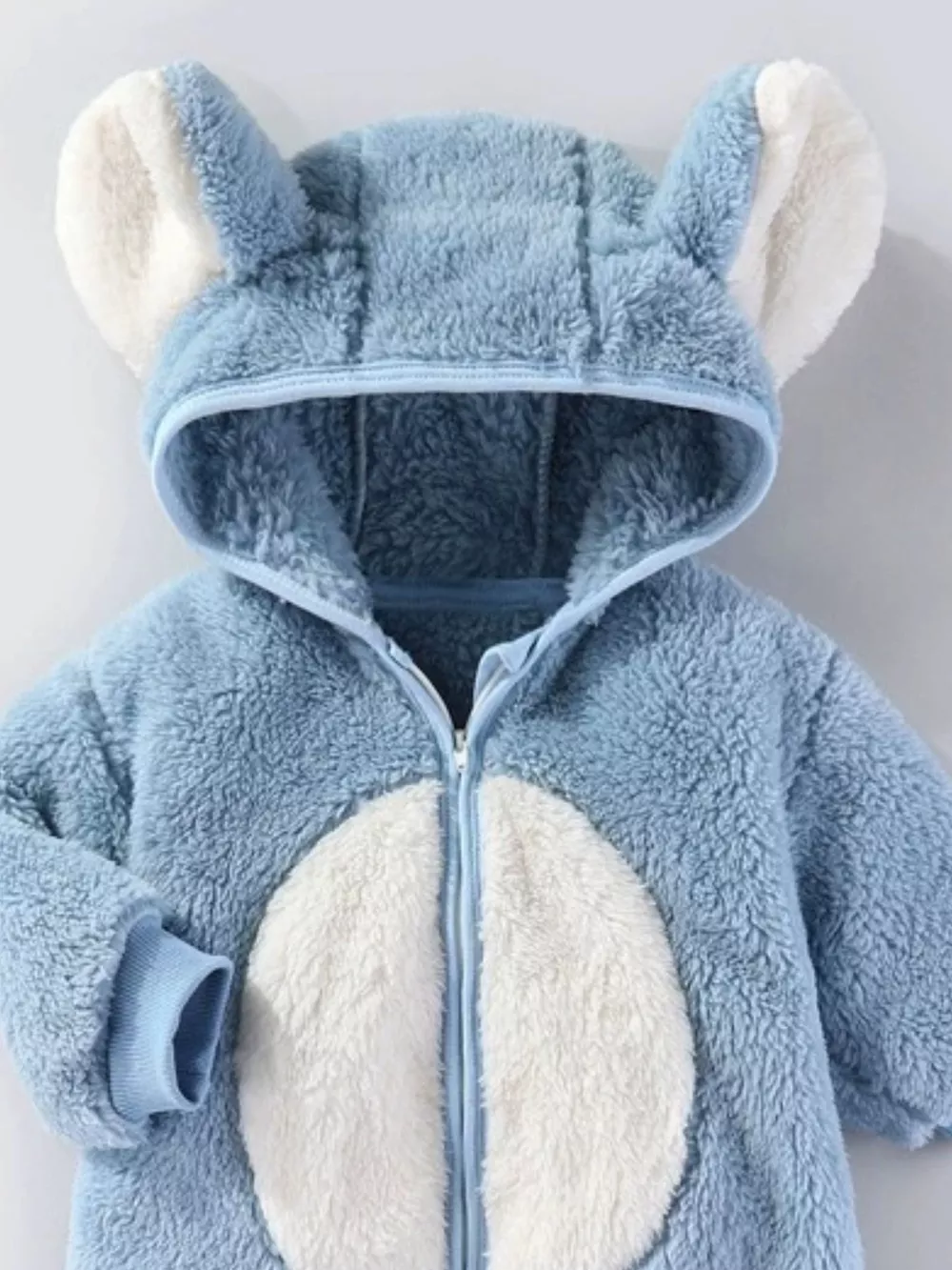 Children's Animal Plush Hooded One-Piece Jumpsuit, image 6