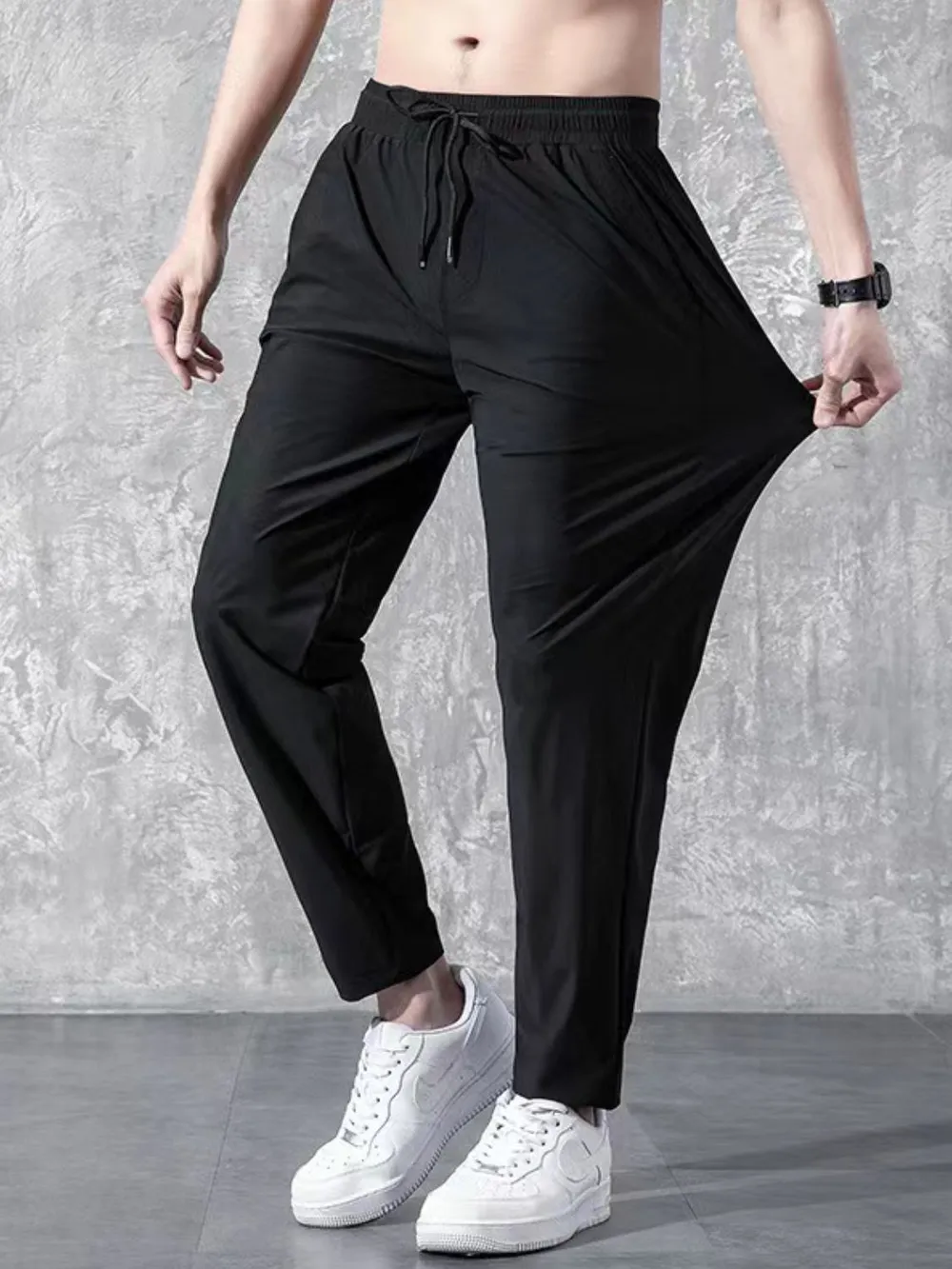 Men's Plus Size Drawstring Pants with Pockets, image 2