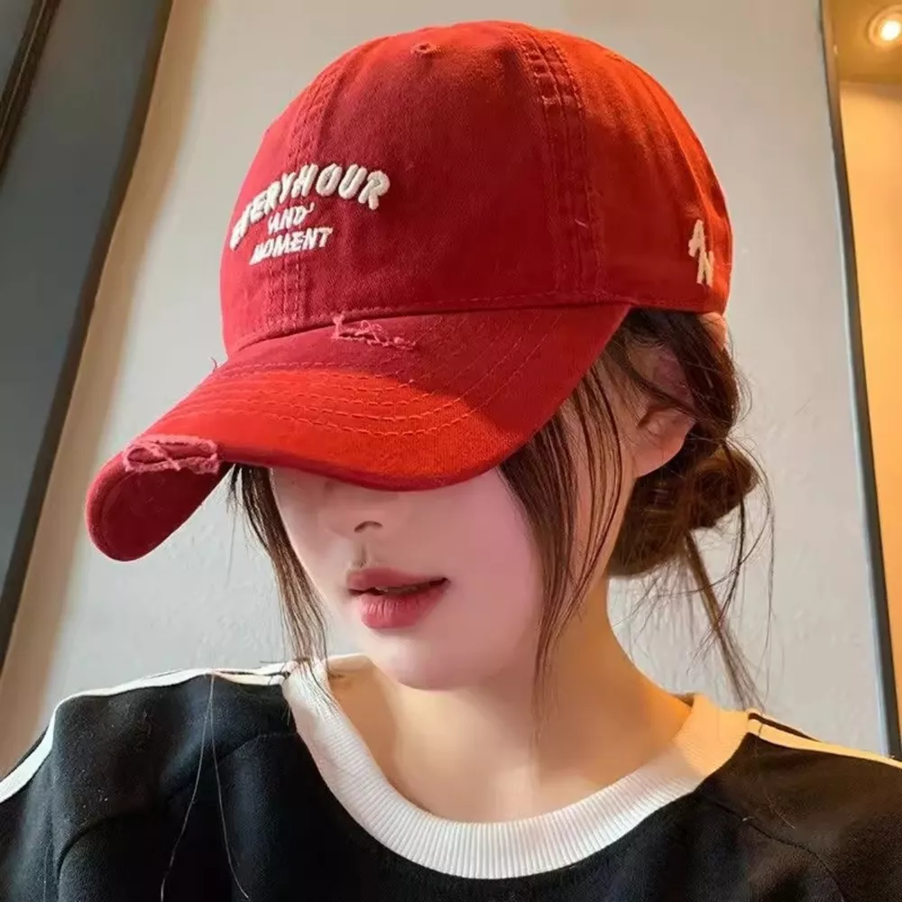 Distressed Embroidered Baseball Cap