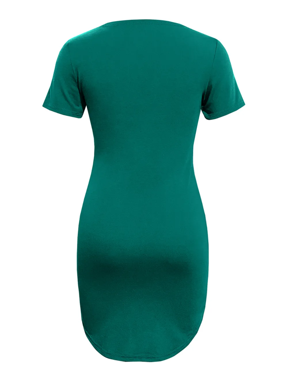 Round Neck Short Sleeve Mini Tee Dress, image 10