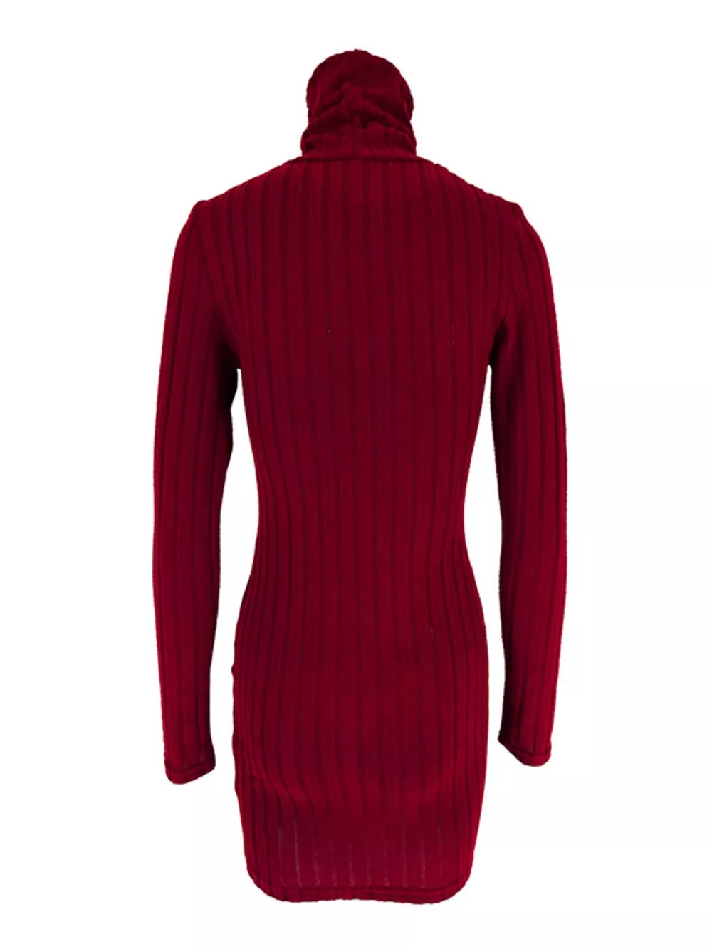 Turtleneck Ribbed Bodycon Mini Dress, image 19