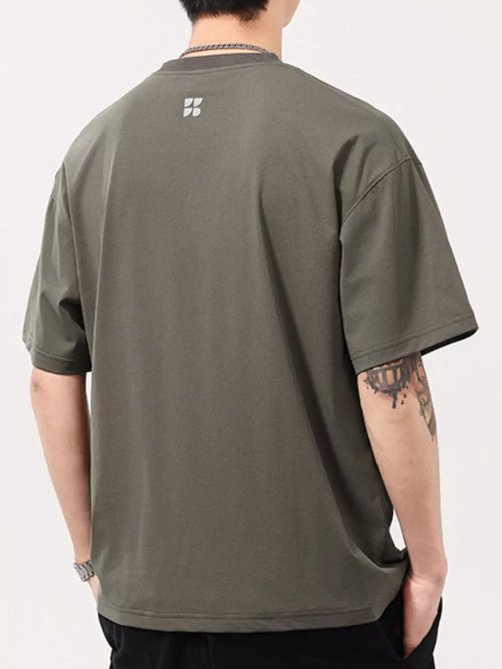 Men's Plus Size Round Neck Short Sleeve T-Shirt, image 2