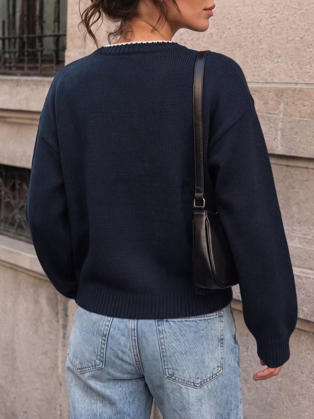 Swan Dropped Shoulder Sweater, image 5