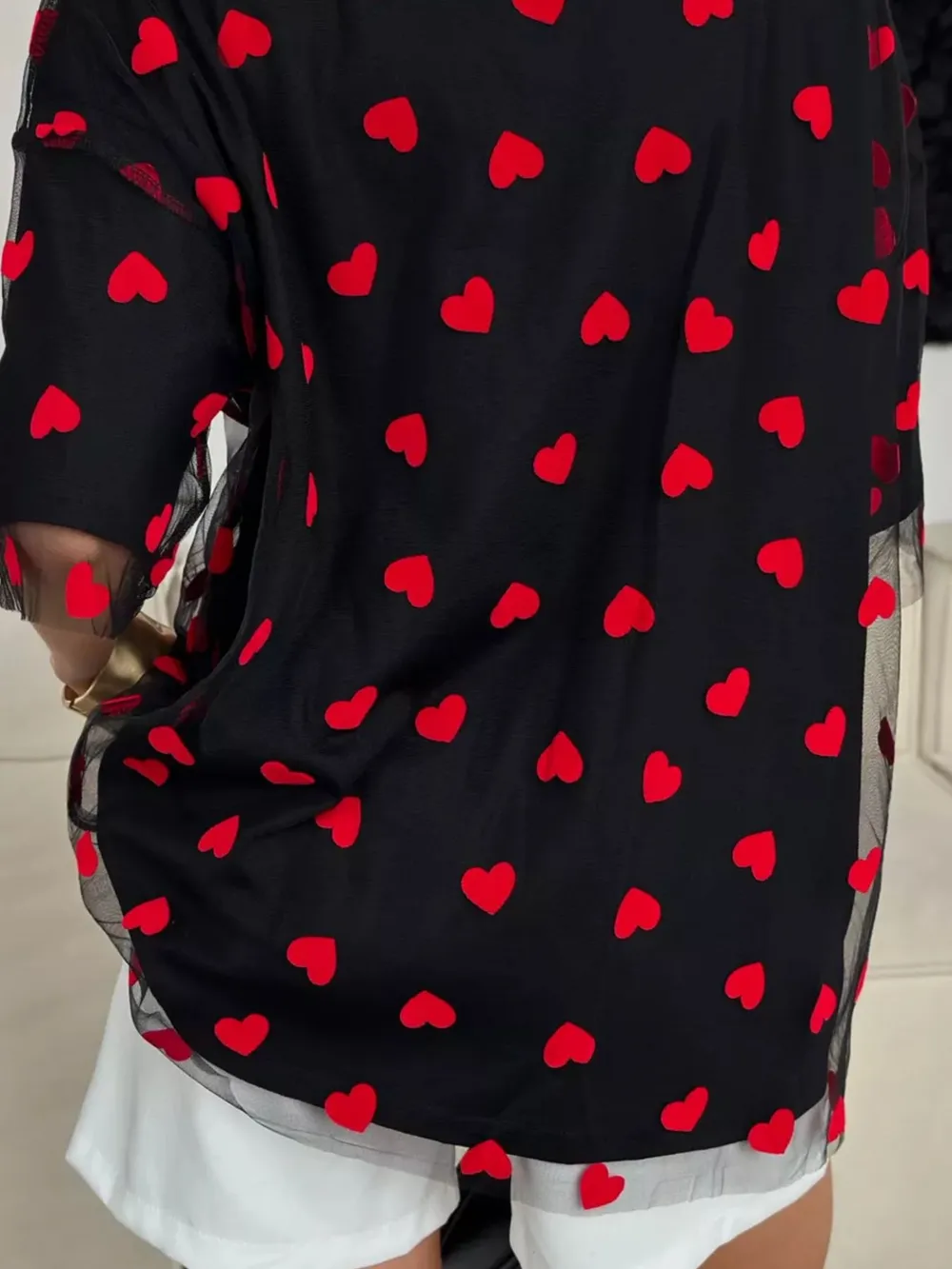Heart Print Oversized T-Shirt, image 5