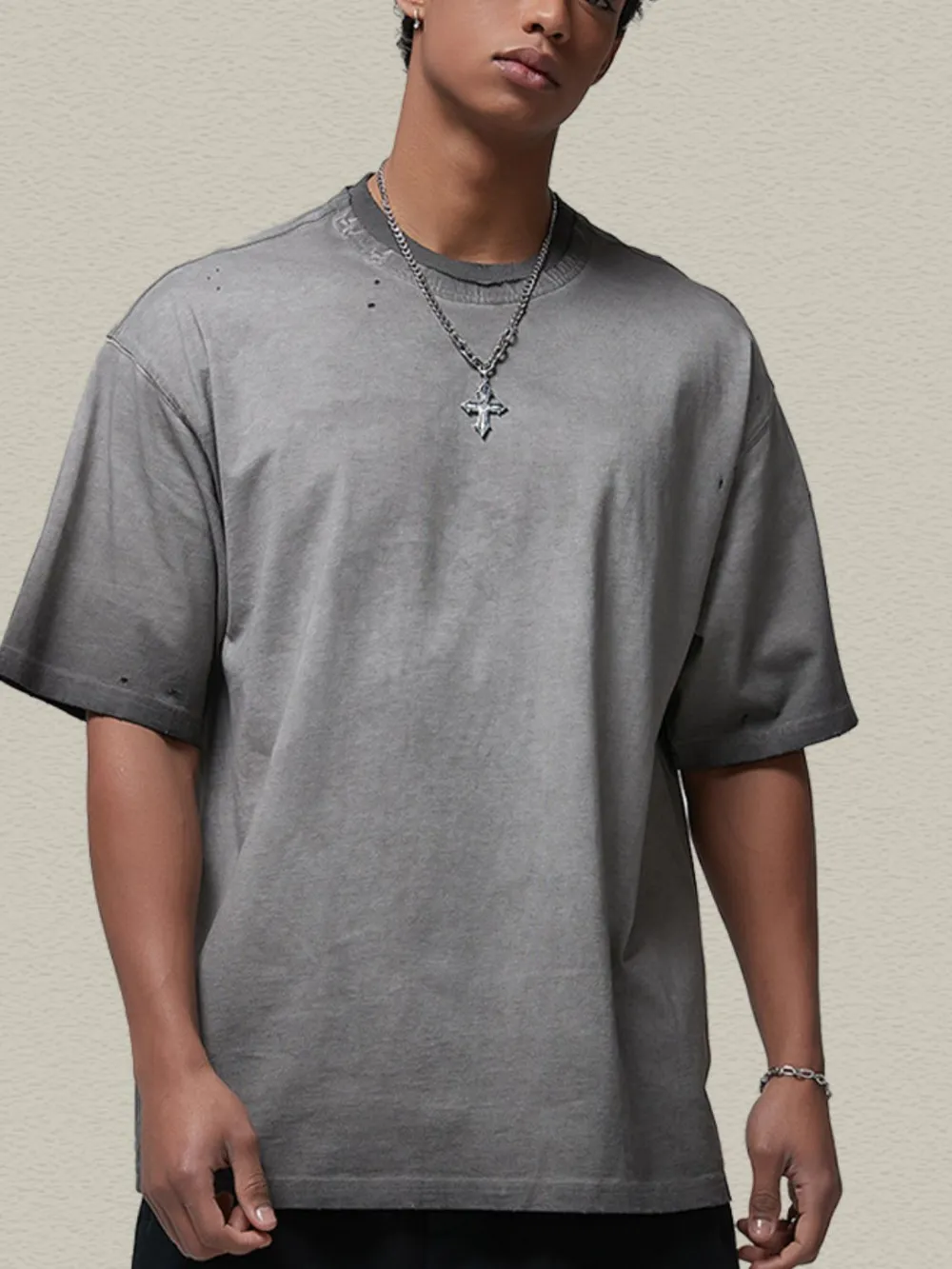Men's Round Neck Half Sleeve T-Shirt, image 5