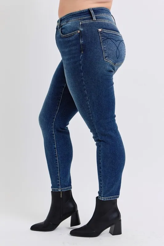 Full Size Run Mid-Rise Waist Skinny Jeans with Thermal Lining, image 6