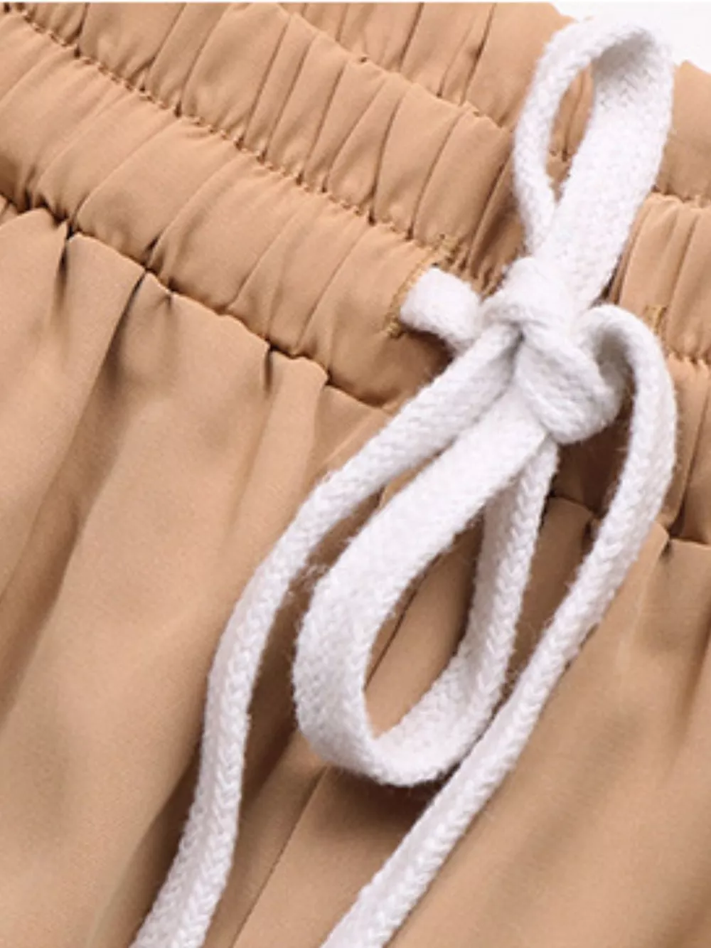 Wide Leg Drawstring Casual Pants, image 7