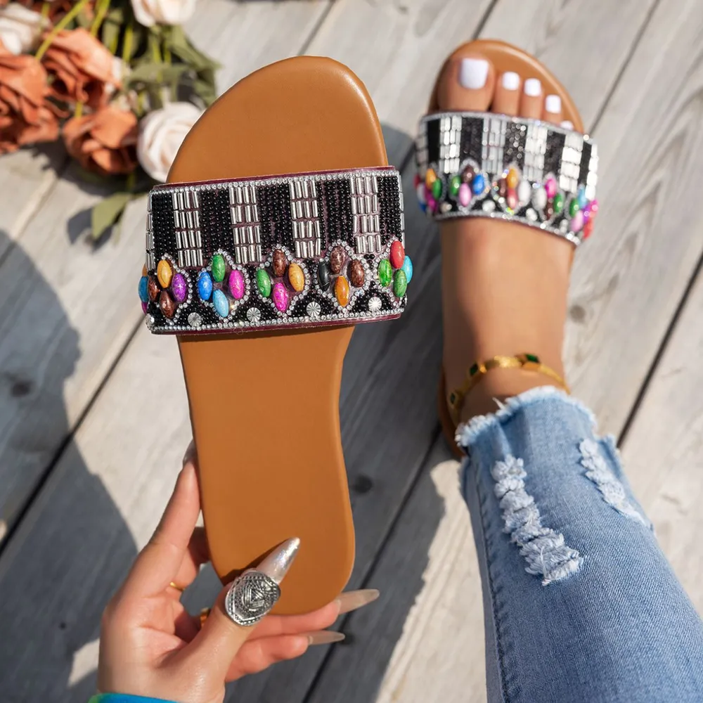 Open Toe Flats Sandals, image 2