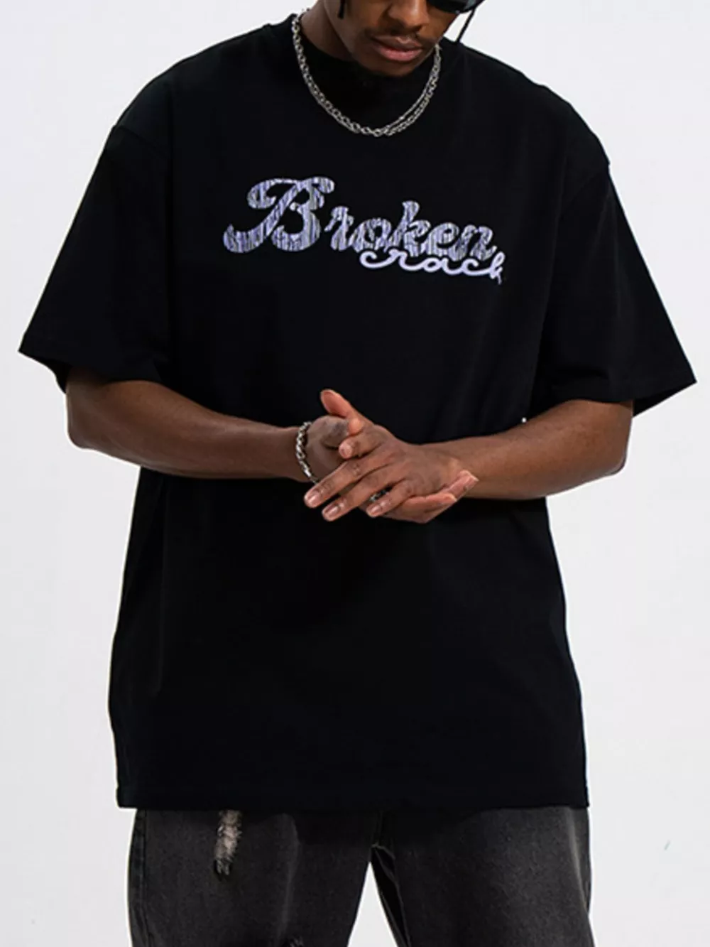 Men's Graphic Round Neck Oversized T-Shirt