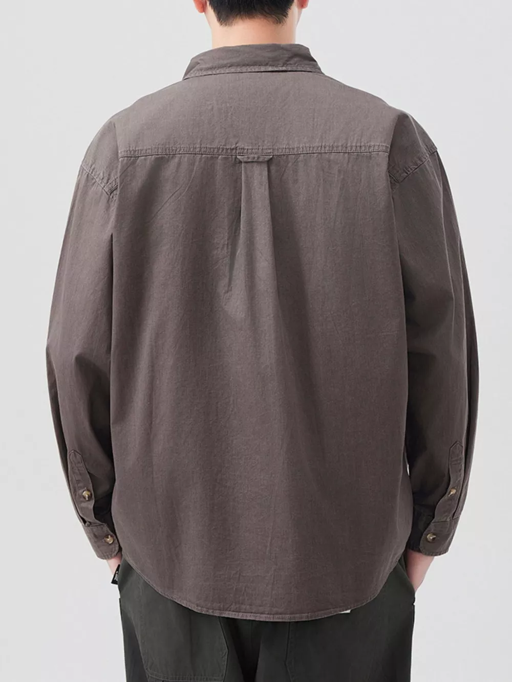 Men's Plus Size Button Up Long Sleeve Shirt, image 3