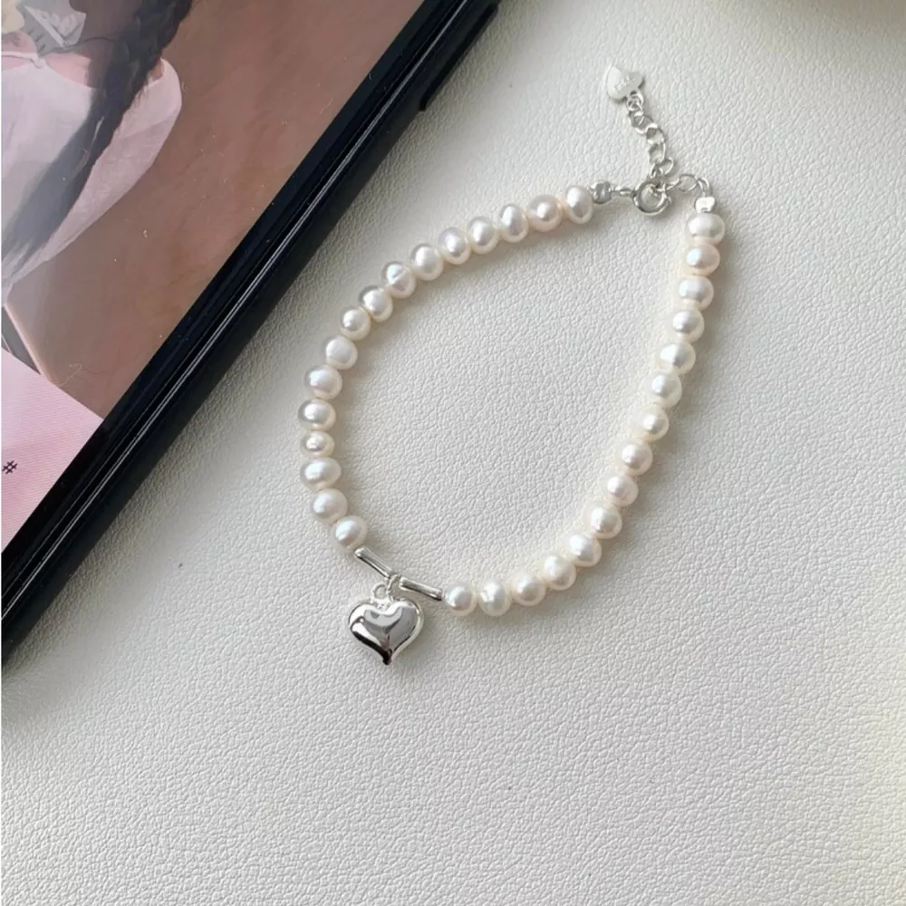 Pearl Heart Charm Bracelet, image 7