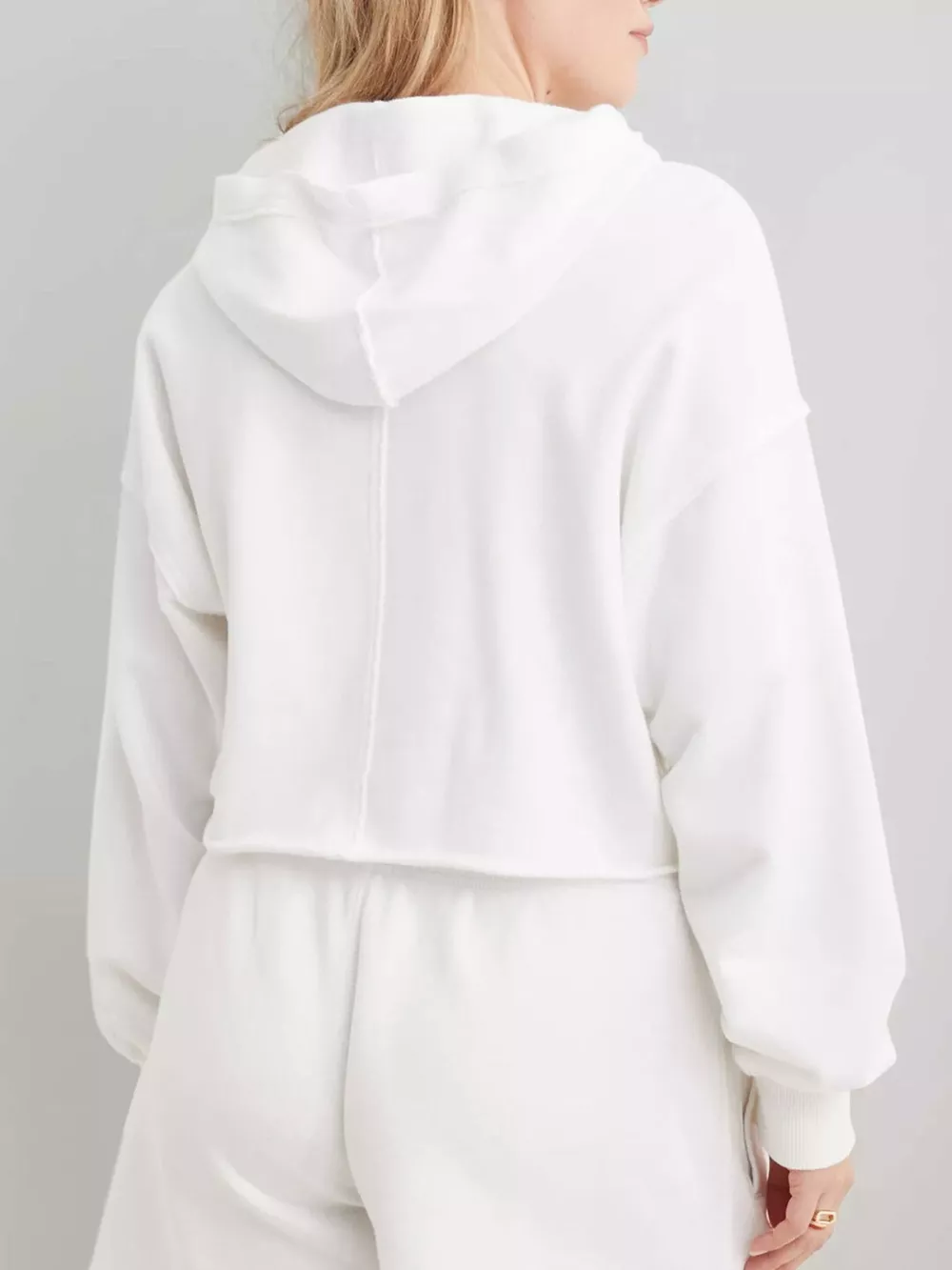 Exposed Seam Dropped Shoulder Hoodie, image 28