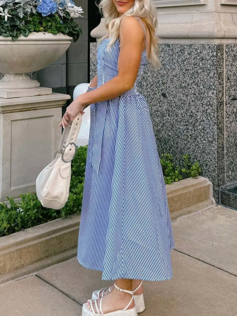Bow Detail Midi Cami Dress, image 16