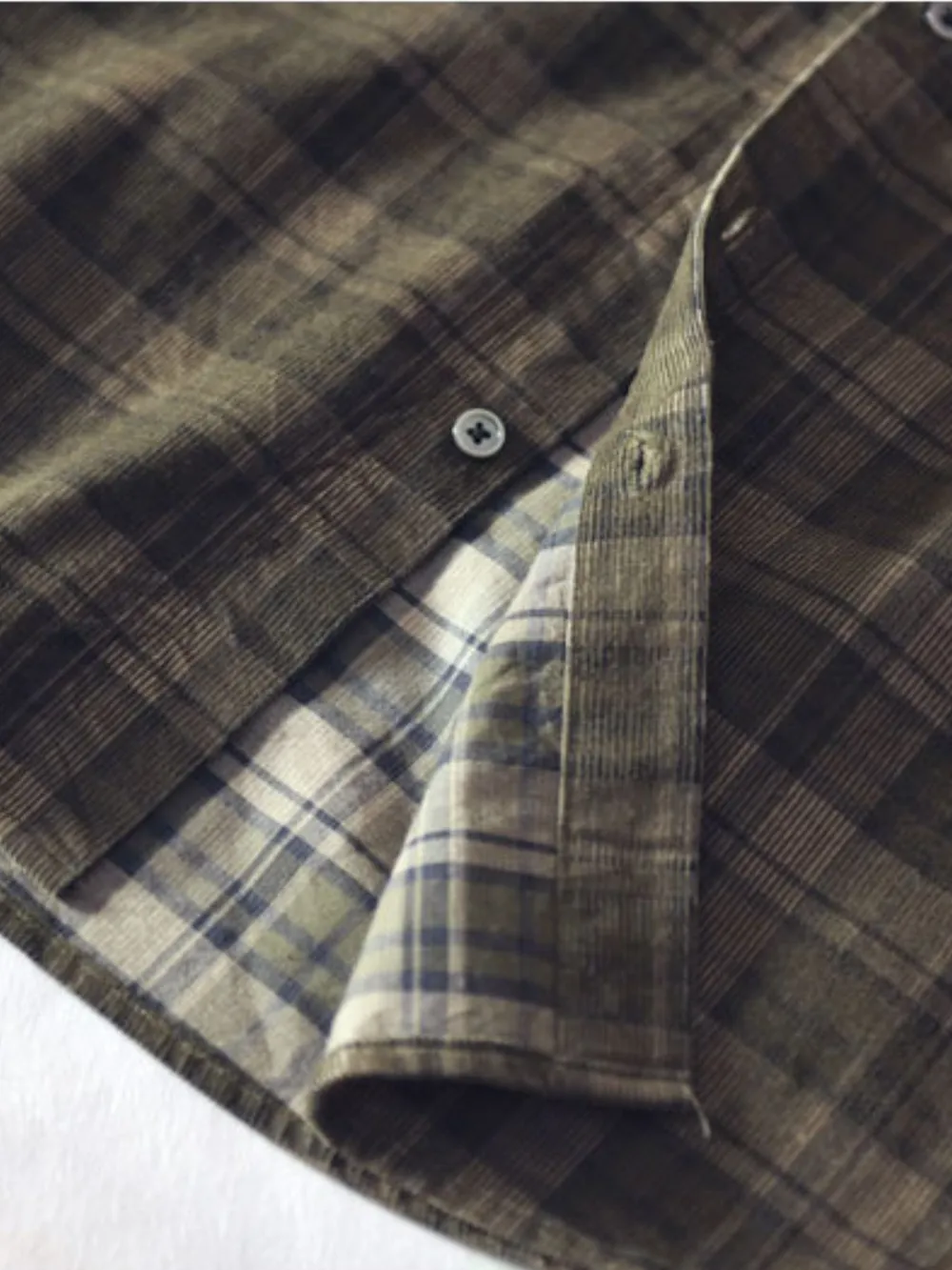 Men's Plus Size Plaid Button Up Long Sleeve Shirt, image 4