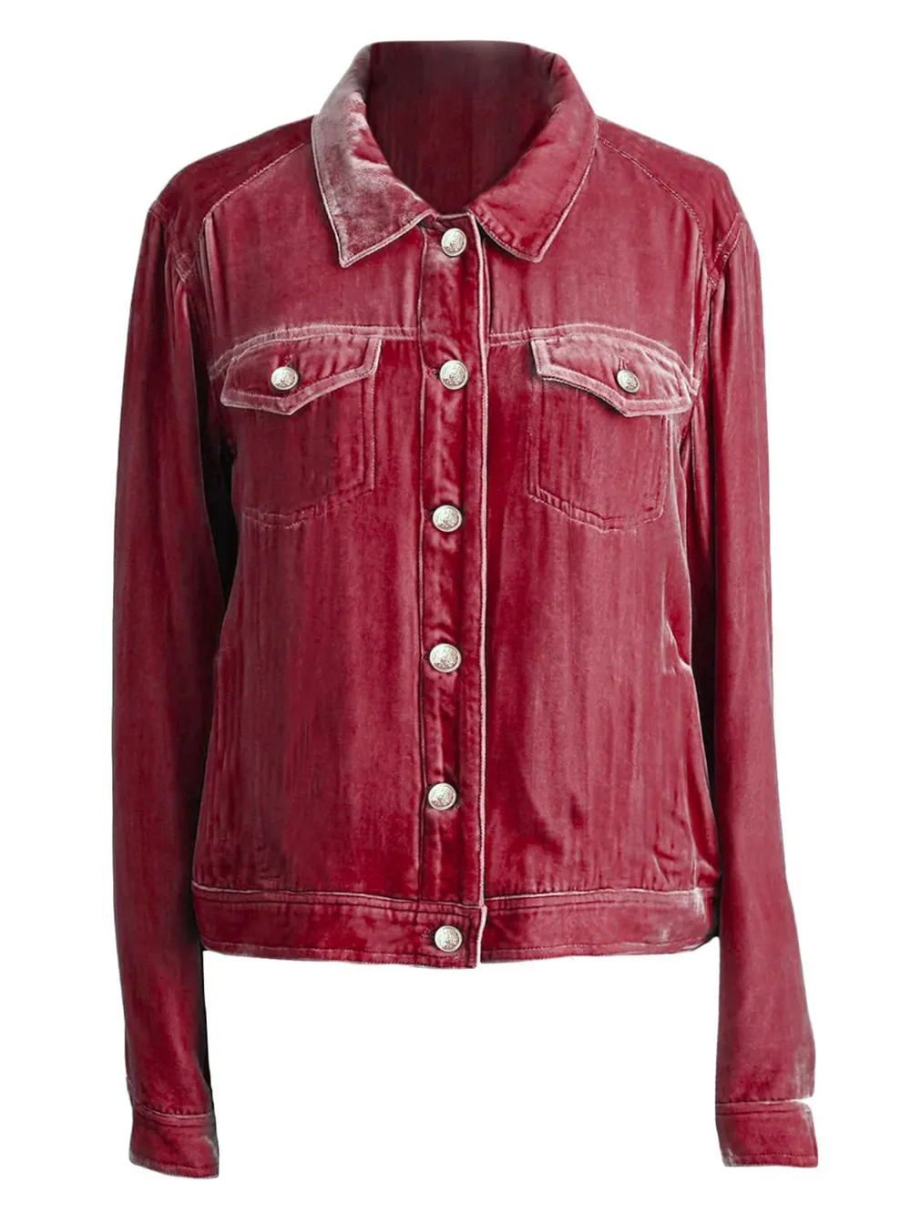 Button Up Long Sleeve Jacket with Chest Pockets, image 9