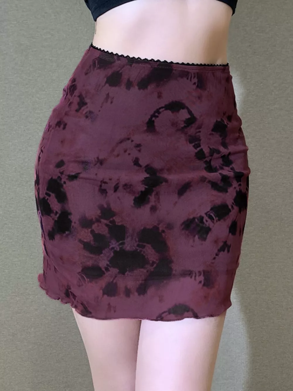 Tie-Dye Bodycon Mini Skirt, image 3