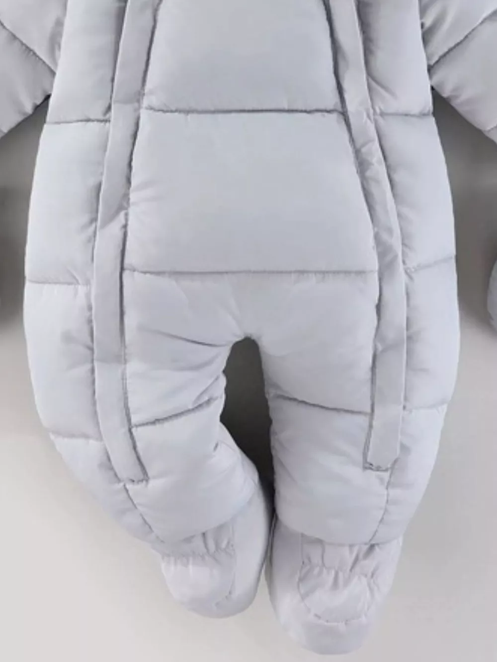 Children's Warm Padded One-Piece Snowsuit with Fur Hood, image 12
