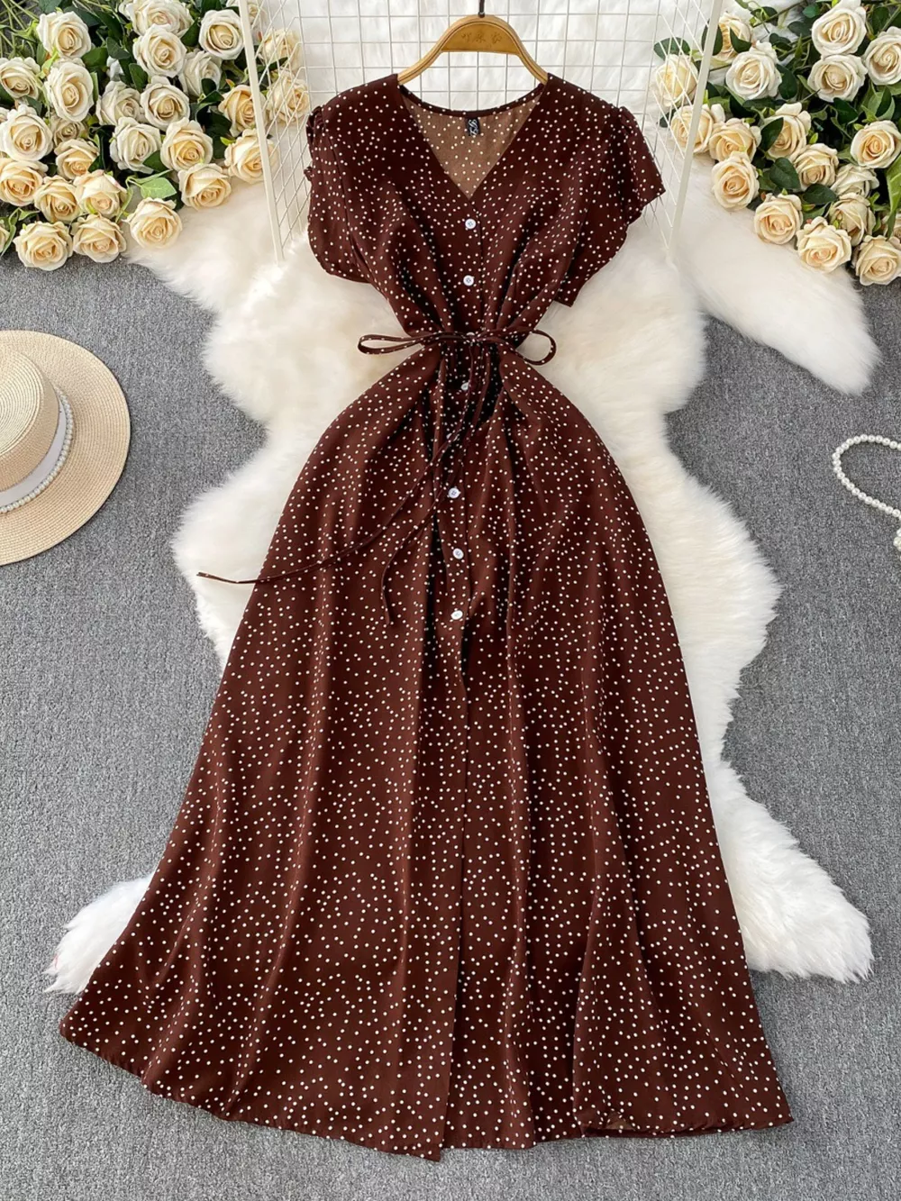 Polka Dot Button-Down Dress, image 18