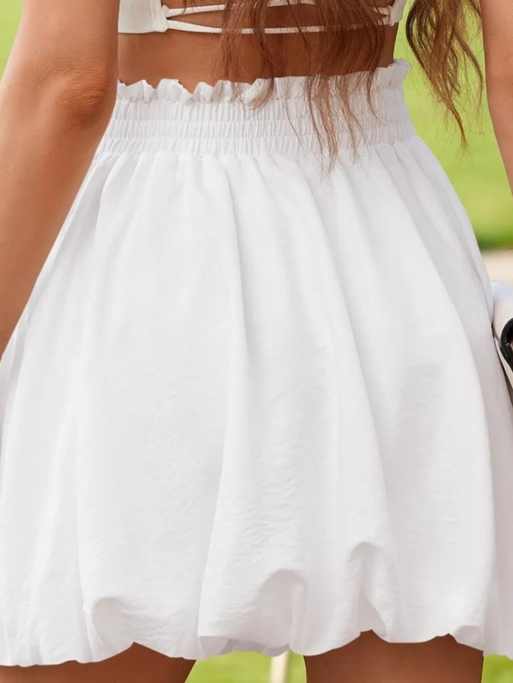 Frill Smocked Mini Skirt, image 3
