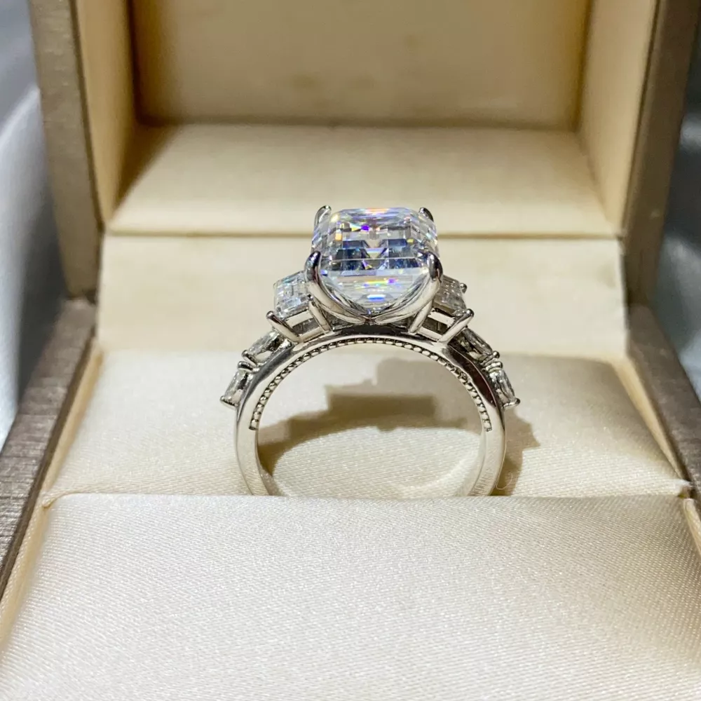 5 Carat Moissanite 925 Sterling Silver Ring, image 6