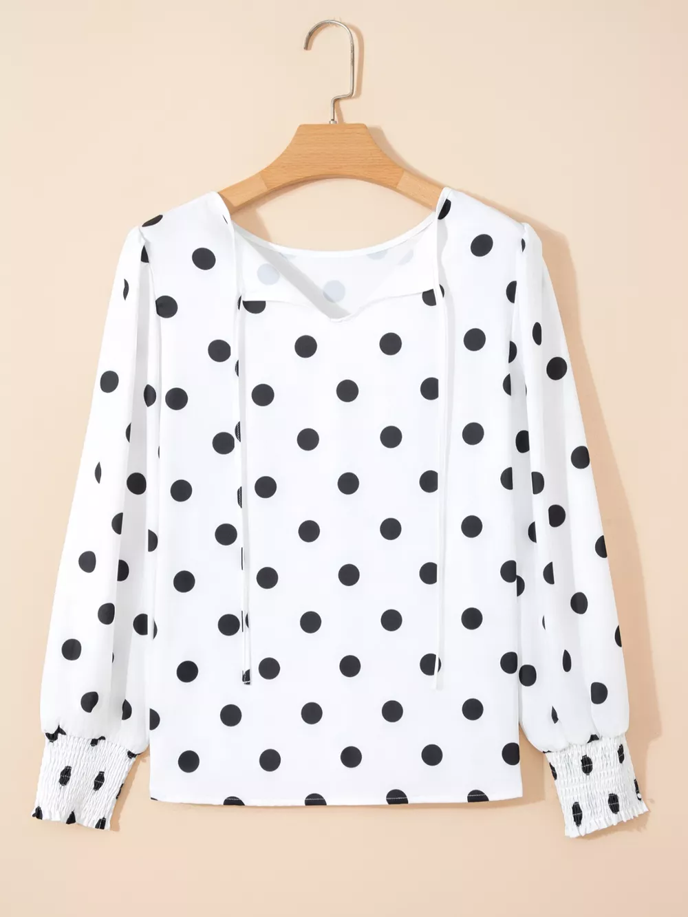 Polka Dot Long Sleeve Blouse, image 9