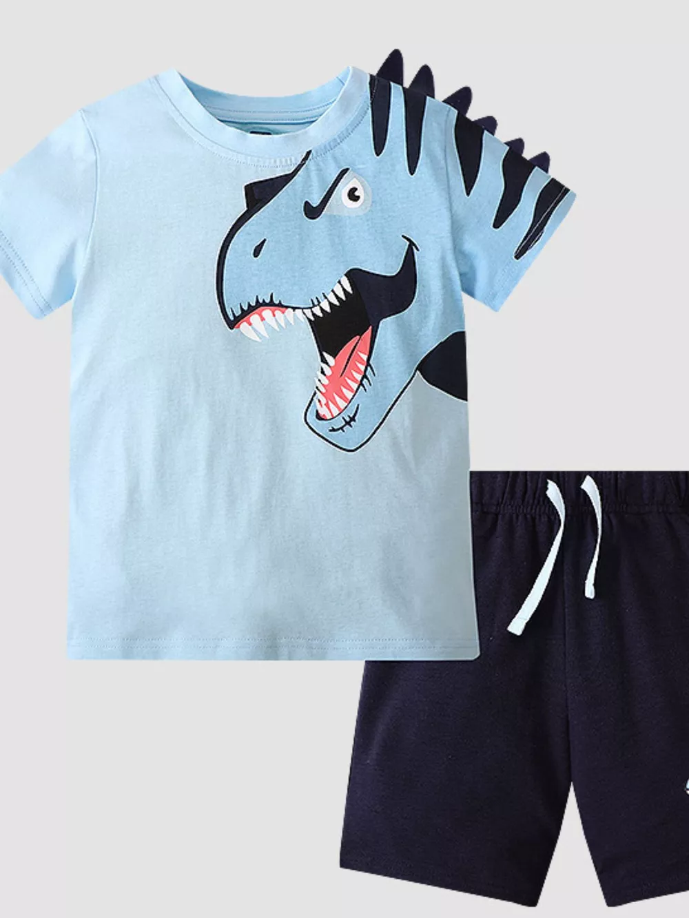 Children's Dinosaur Graphic Tee and Shorts Set, image 2