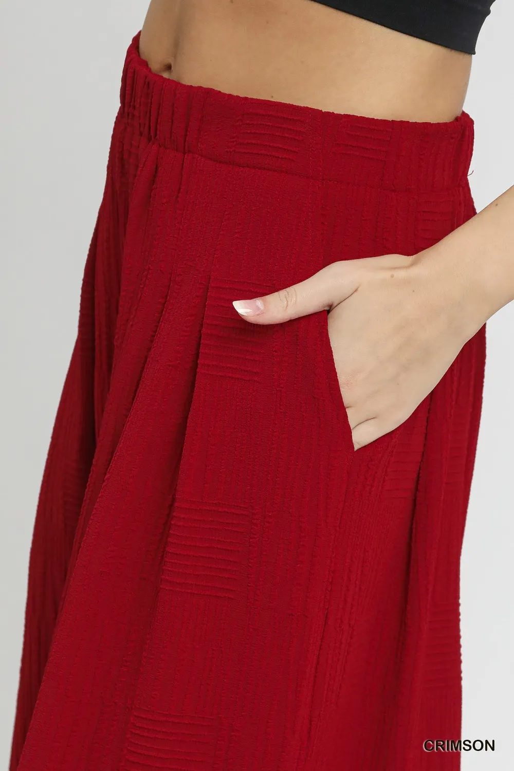 Elastic Waist Wide Leg Pants, image 6