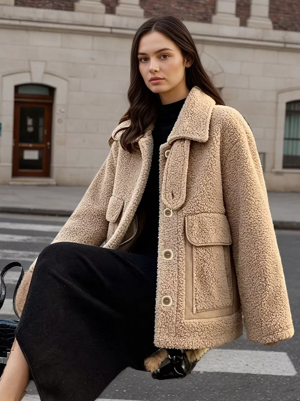 Sherpa Button-Up Outerwear, image 4