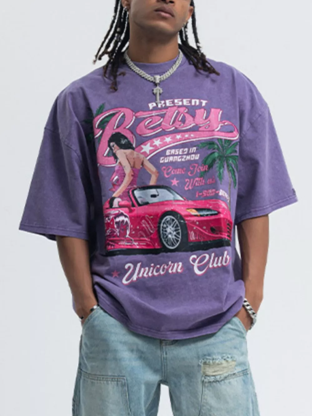 Men's Graphic Round Neck Half Sleeve T-Shirt, image 4