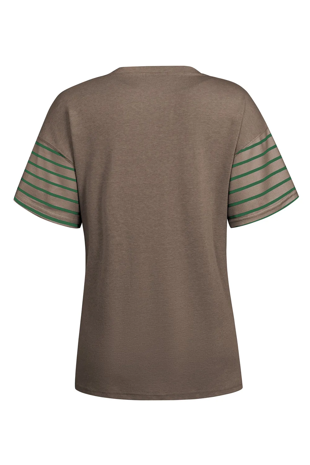 Striped Round Neck Short Sleeve T-Shirt, image 11