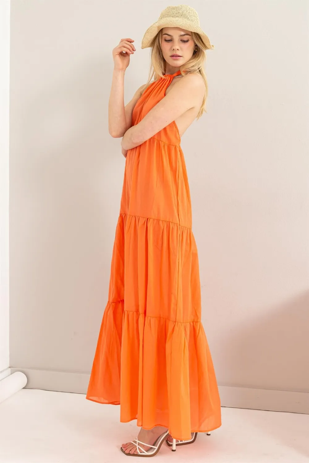Halter Neck Cover Up Maxi Dress, image 4