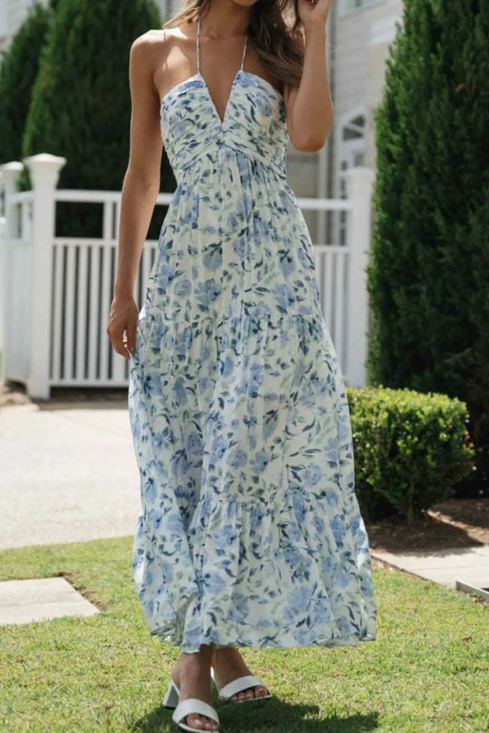 Printed Halter Neck Cami Dress, image 14