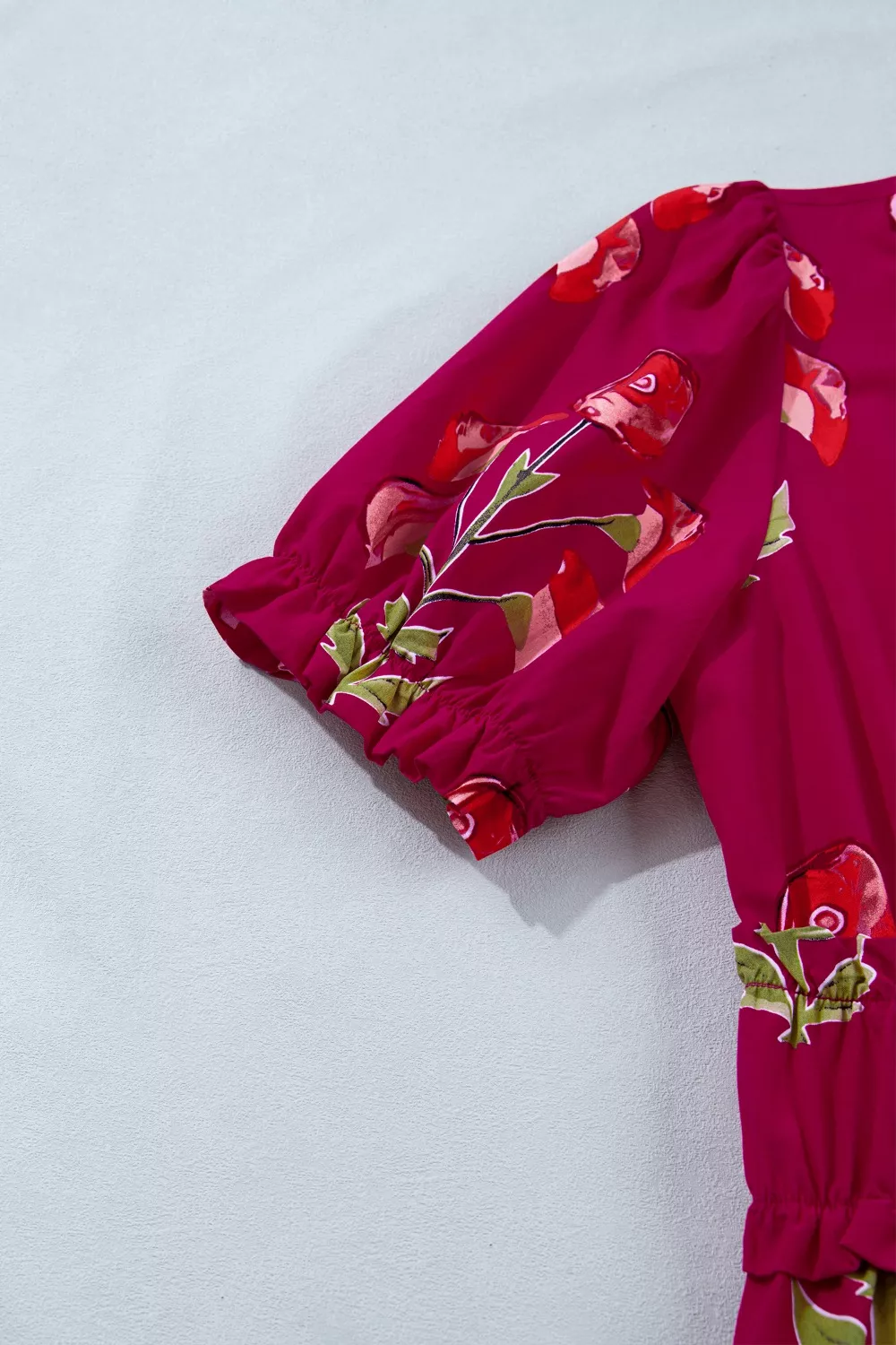 Floral Print Short Sleeve Midi Dress, image 12