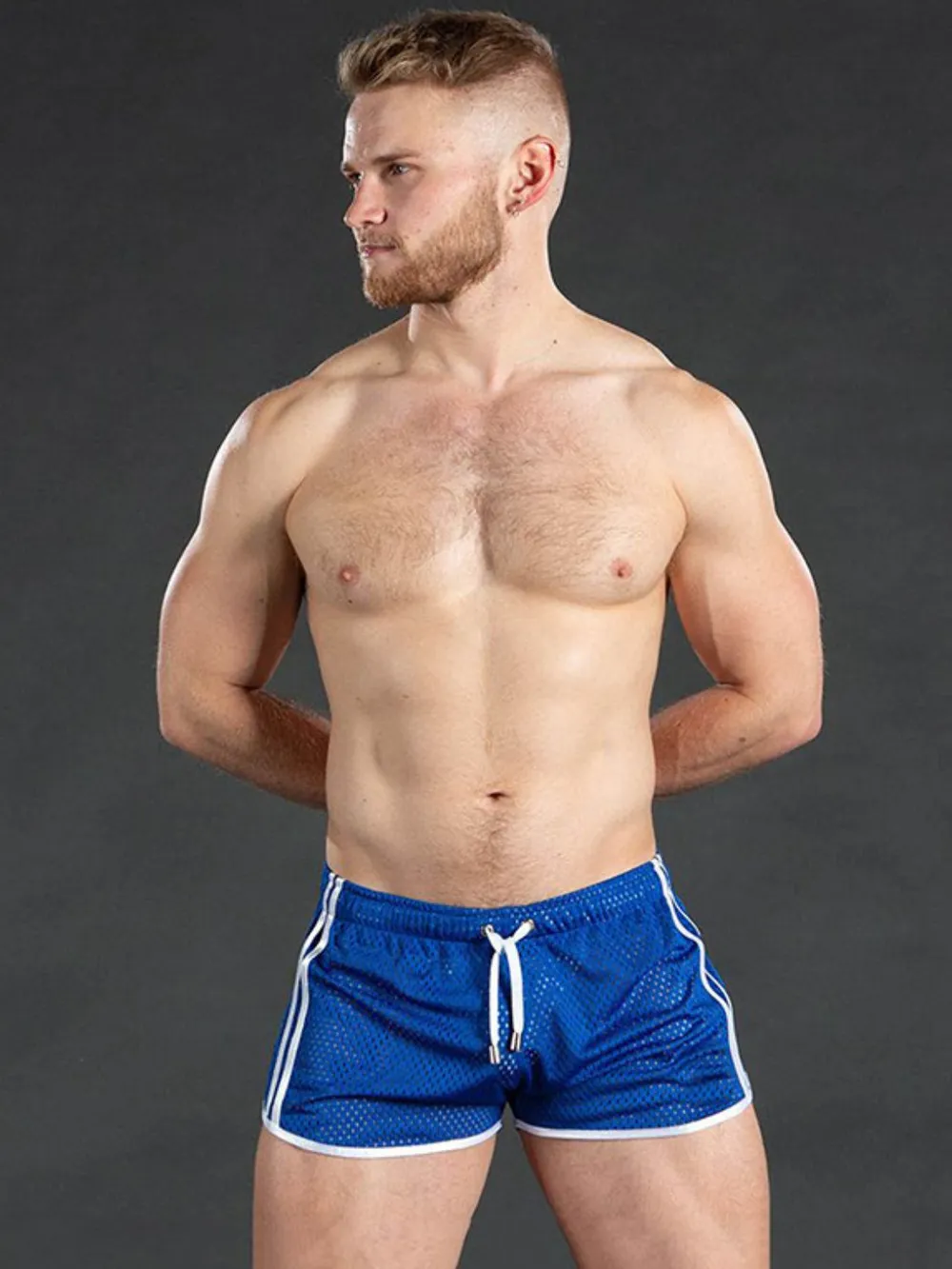 Men's Drawstring Side Striped Active Shorts, image 4
