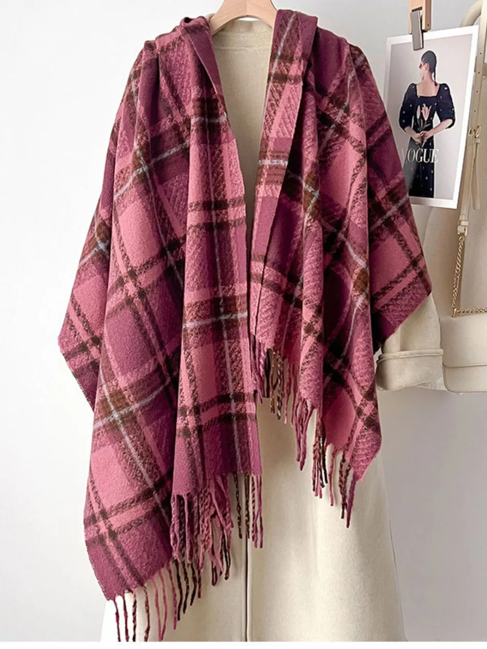 Warm Plaid Winter Scarf, image 12