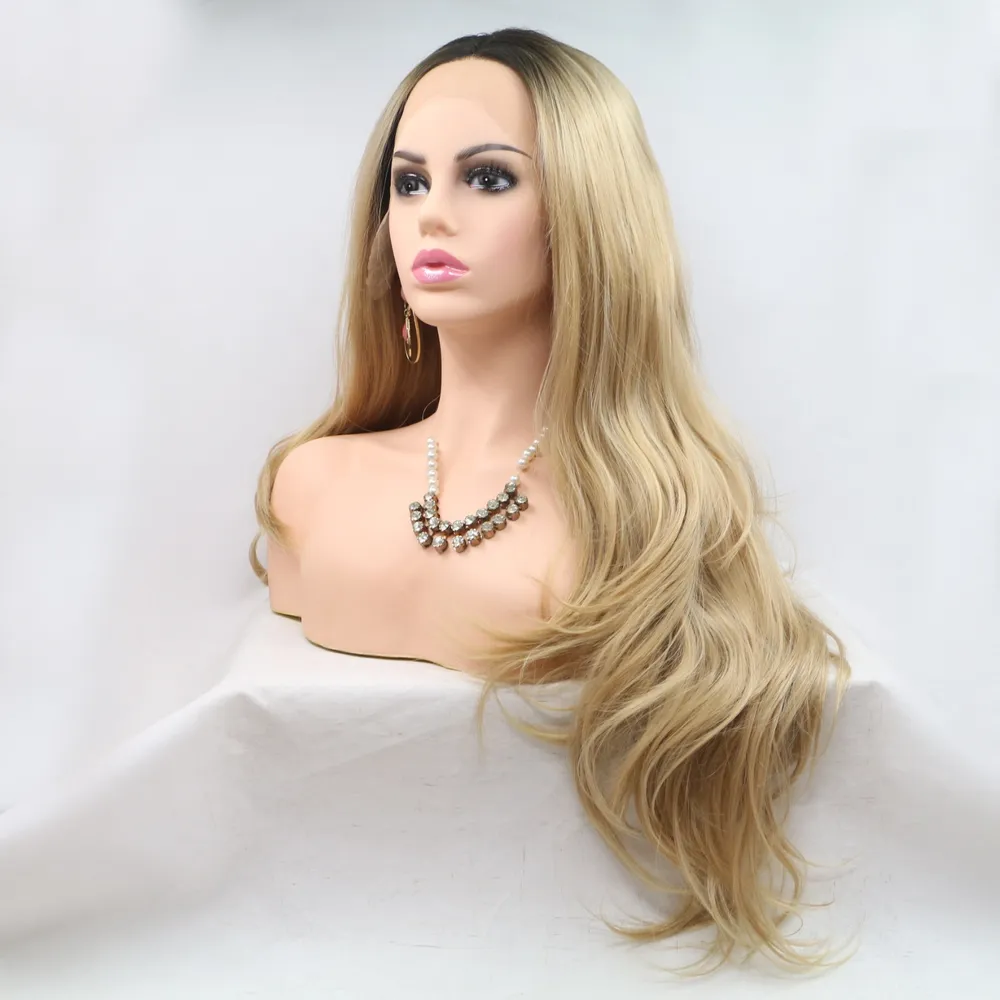13*3" Lace Front Wigs Synthetic Long Wavy 24" 130% Density, image 4