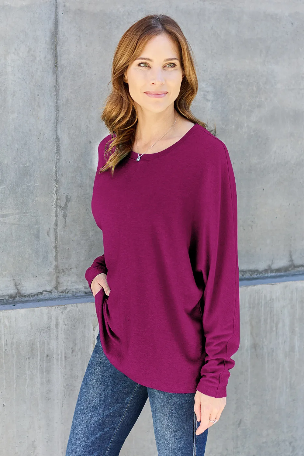 Full Size Round Neck Long Sleeve T-Shirt, image 19