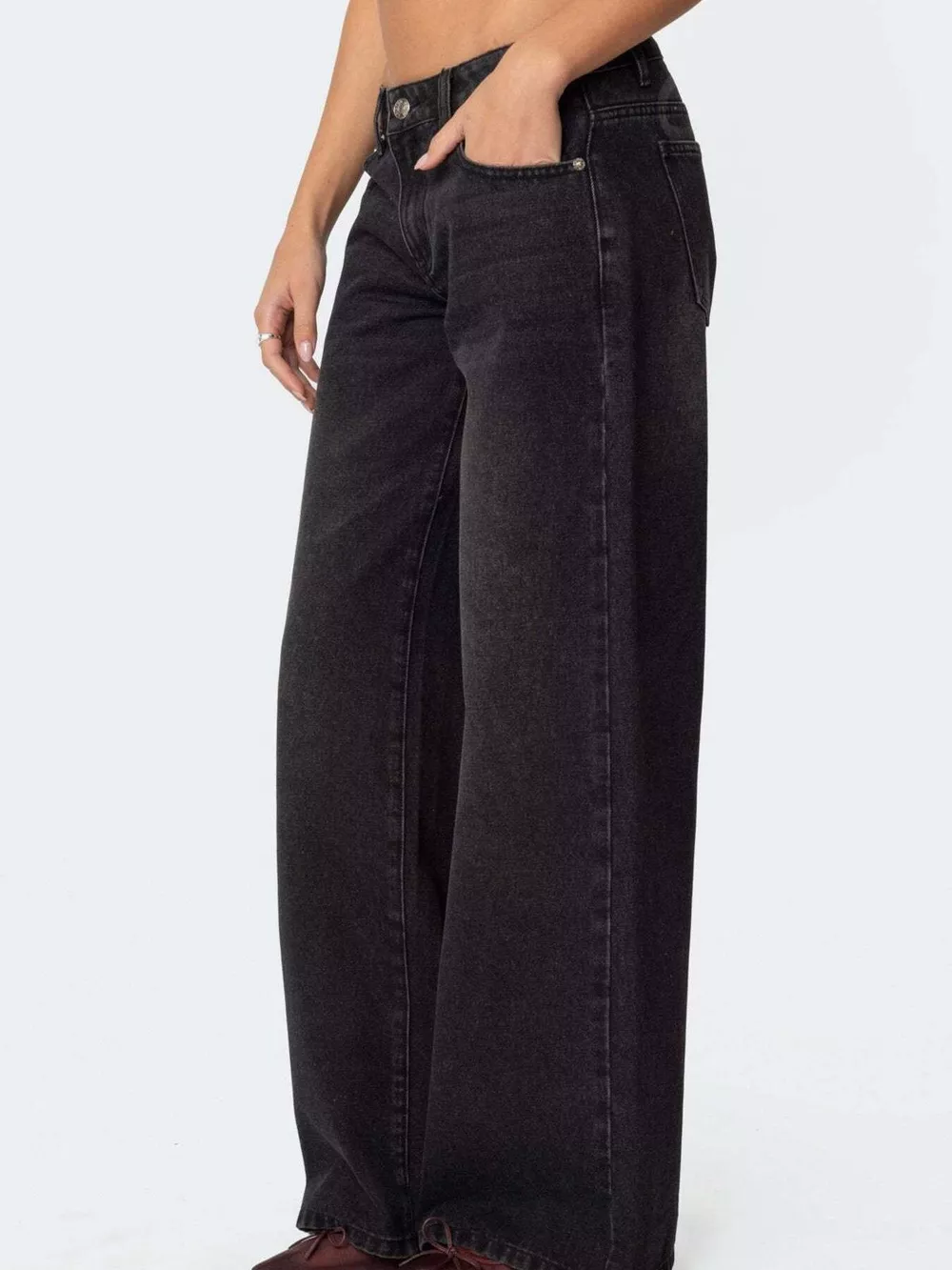 Vintage Wash Wide Leg Jeans, image 7