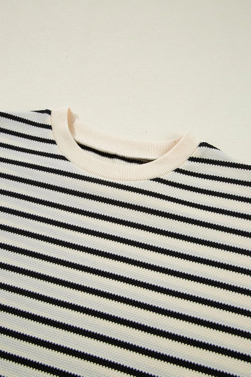 Striped Round Neck Ruffle Sleeve Blouse, image 10