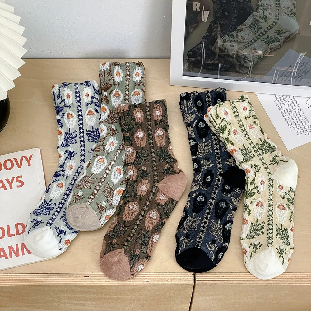 Vintage Jacquard Crew Socks, image 4