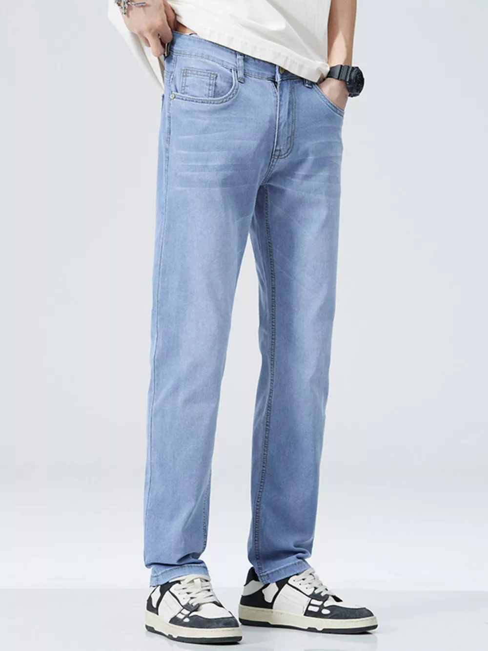 Men's Classic Straight Fit Jeans, image 4