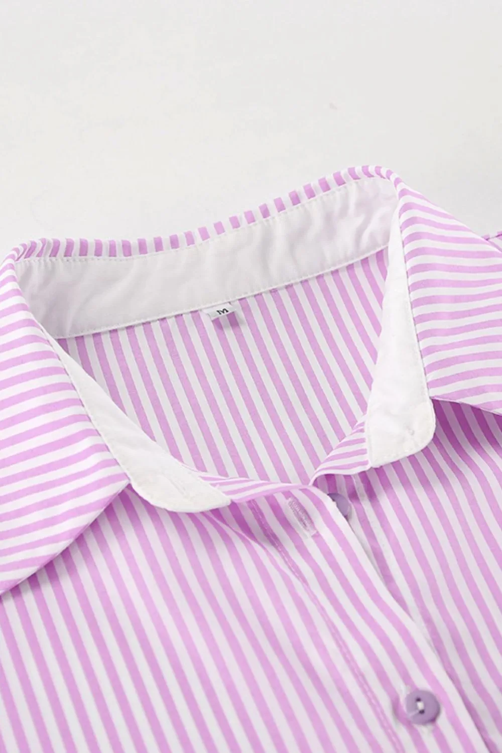 Striped Collared Neck Long Sleeve Shirt, image 9