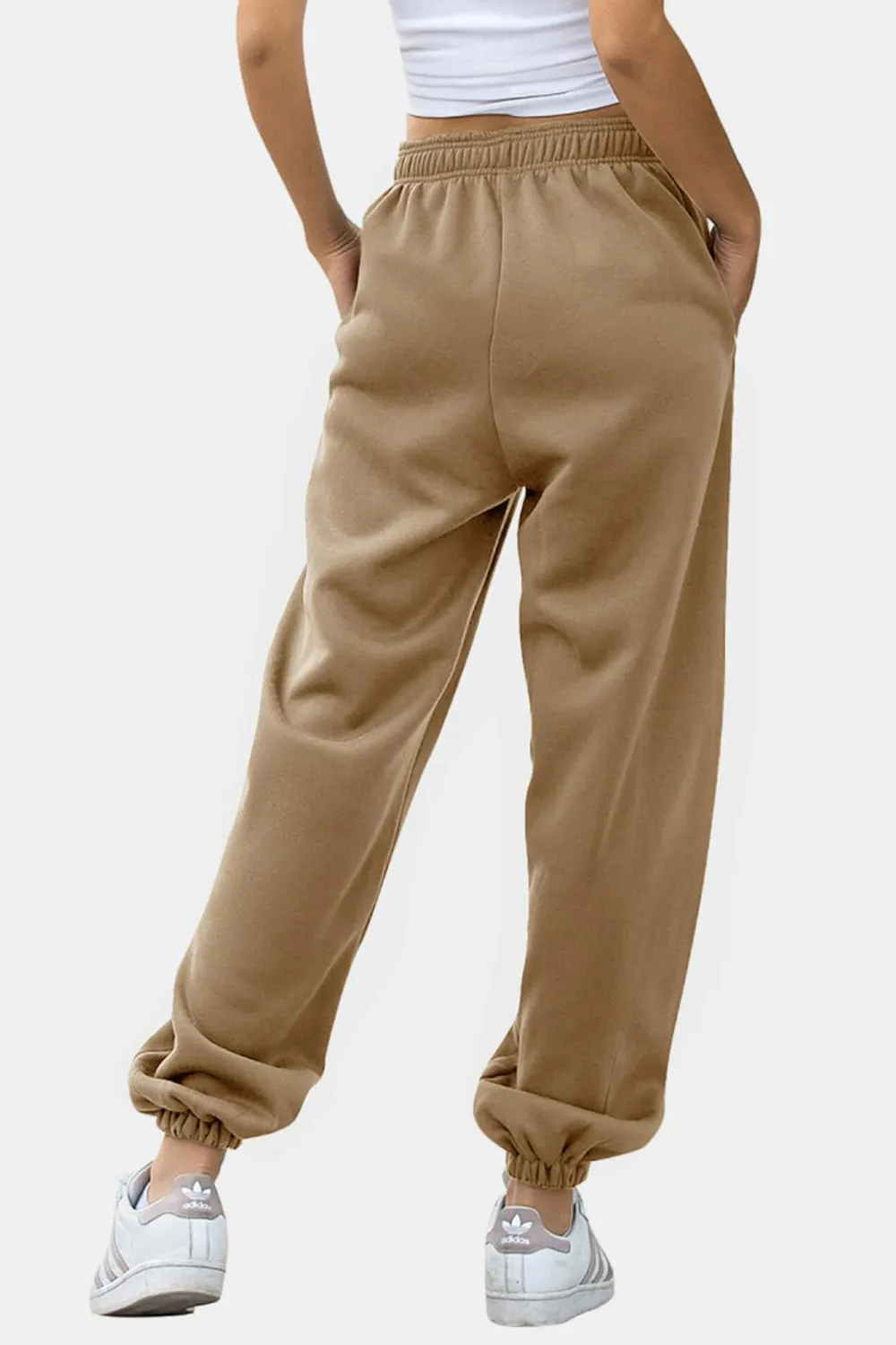 Elastic Waist Joggers with Pockets, image 20