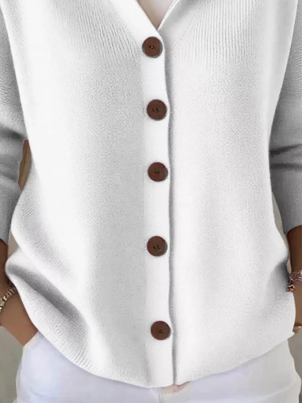 Full Size Hooded Button-Down Knit Cardigan Plus Size, image 9