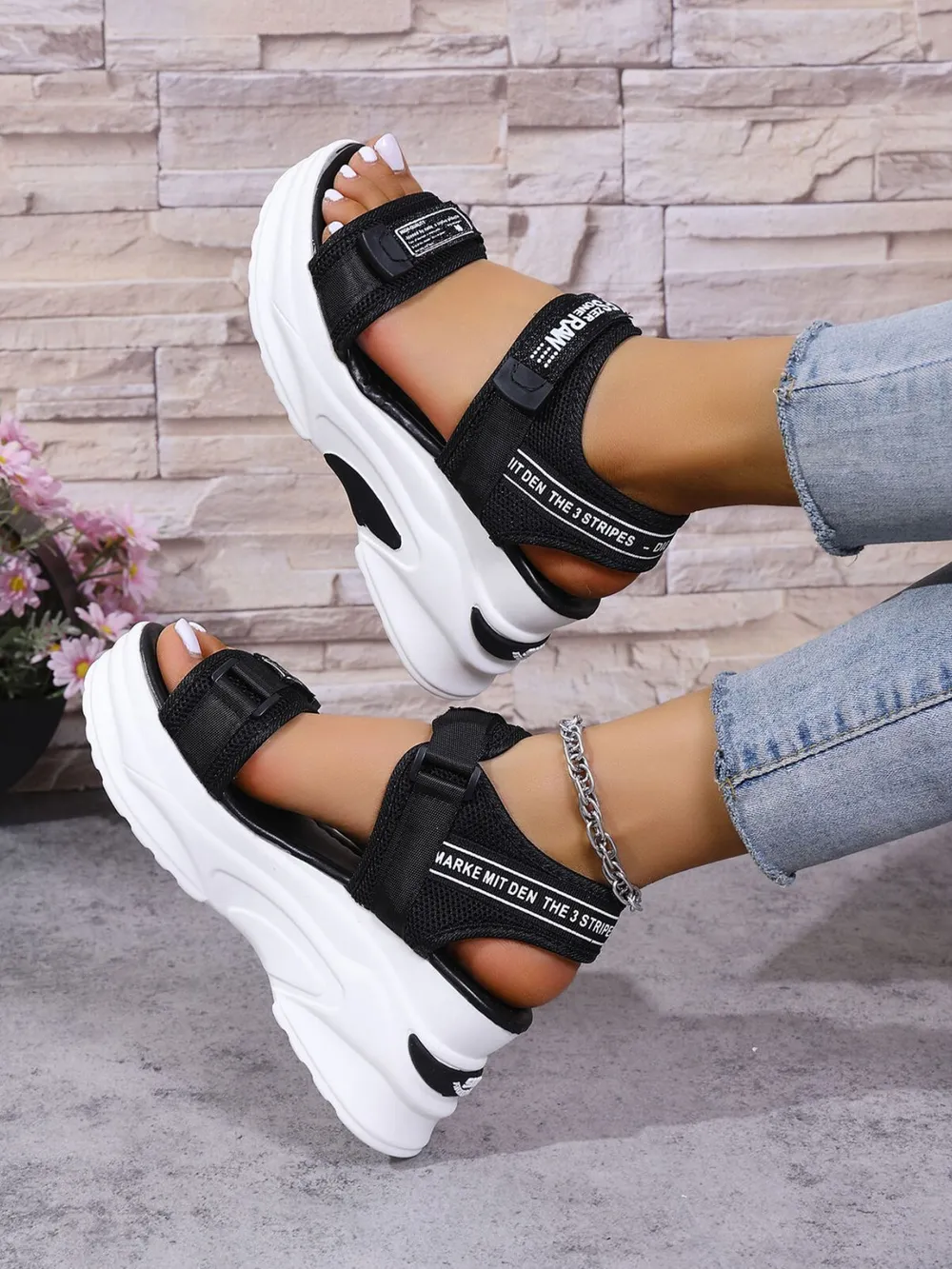 Open Toe Wedge Sandals, image 6