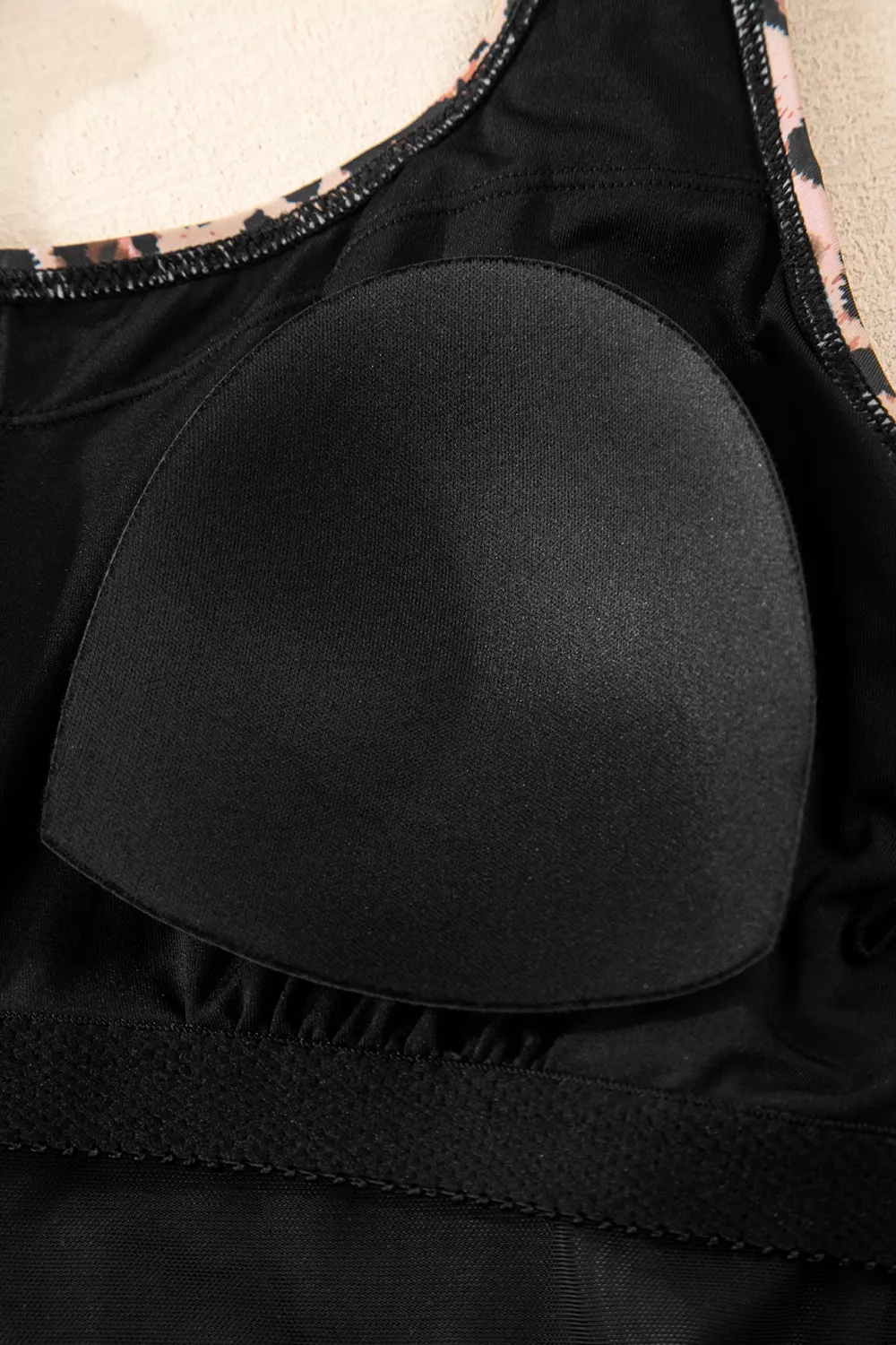 Mesh Patchwork V Neck Half Sleeve Bodycon One Piece Swimwear, image 14