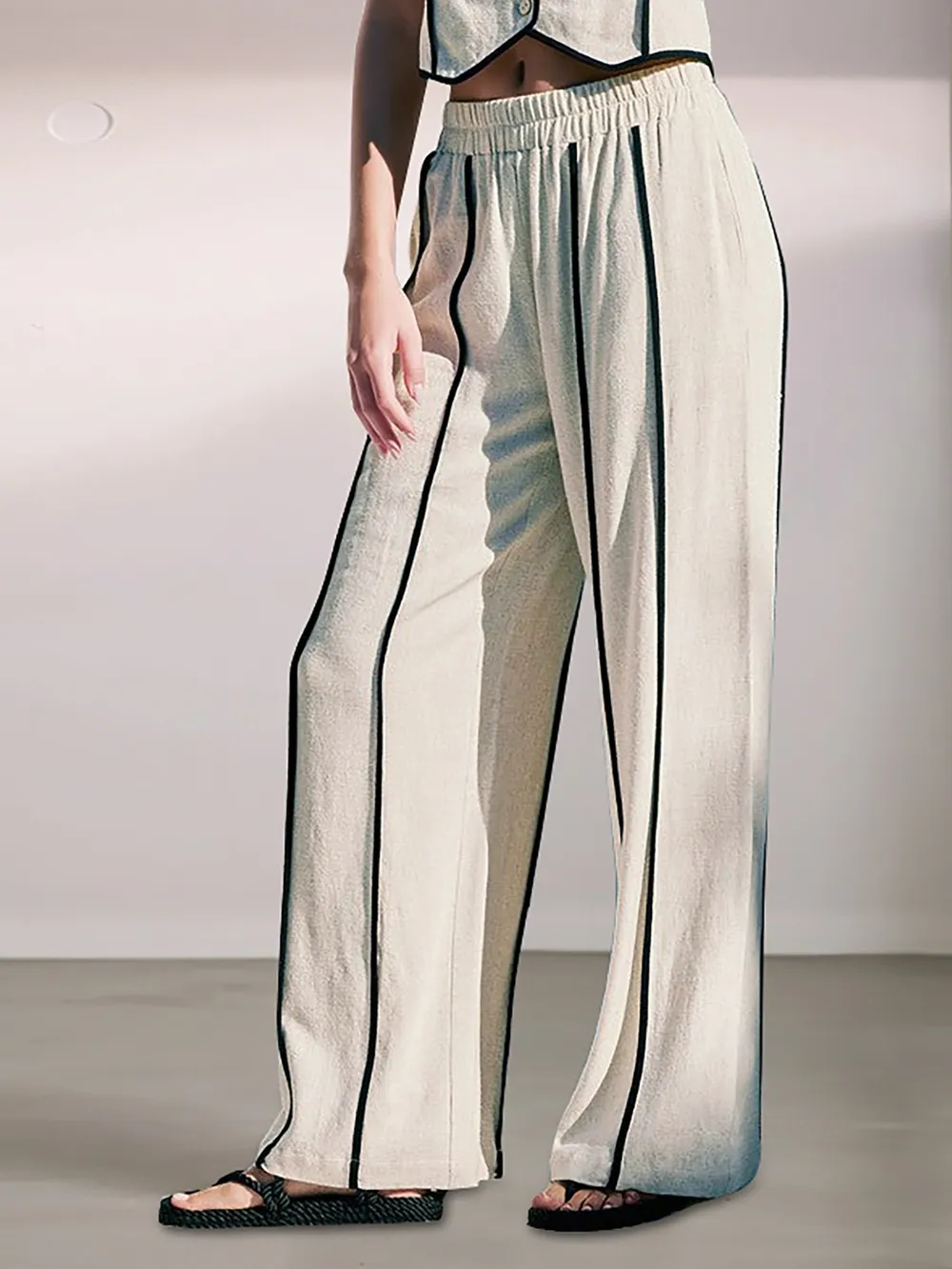 Stripe Vest and Pants Two-Piece Set, image 4