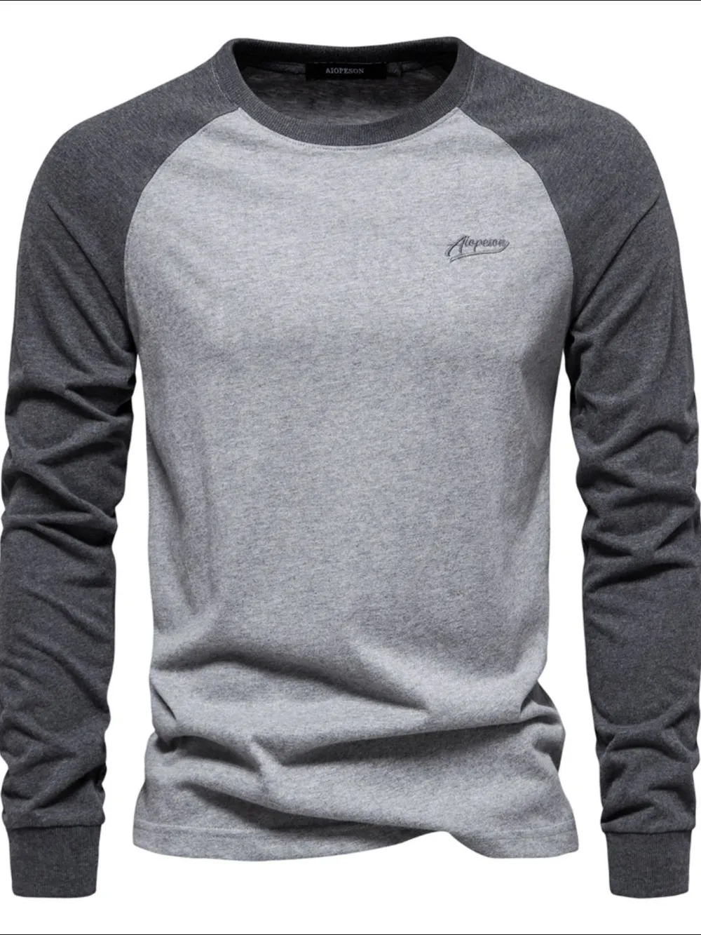 Men's Contrast Round Neck Raglan Sleeve T-Shirt, image 5