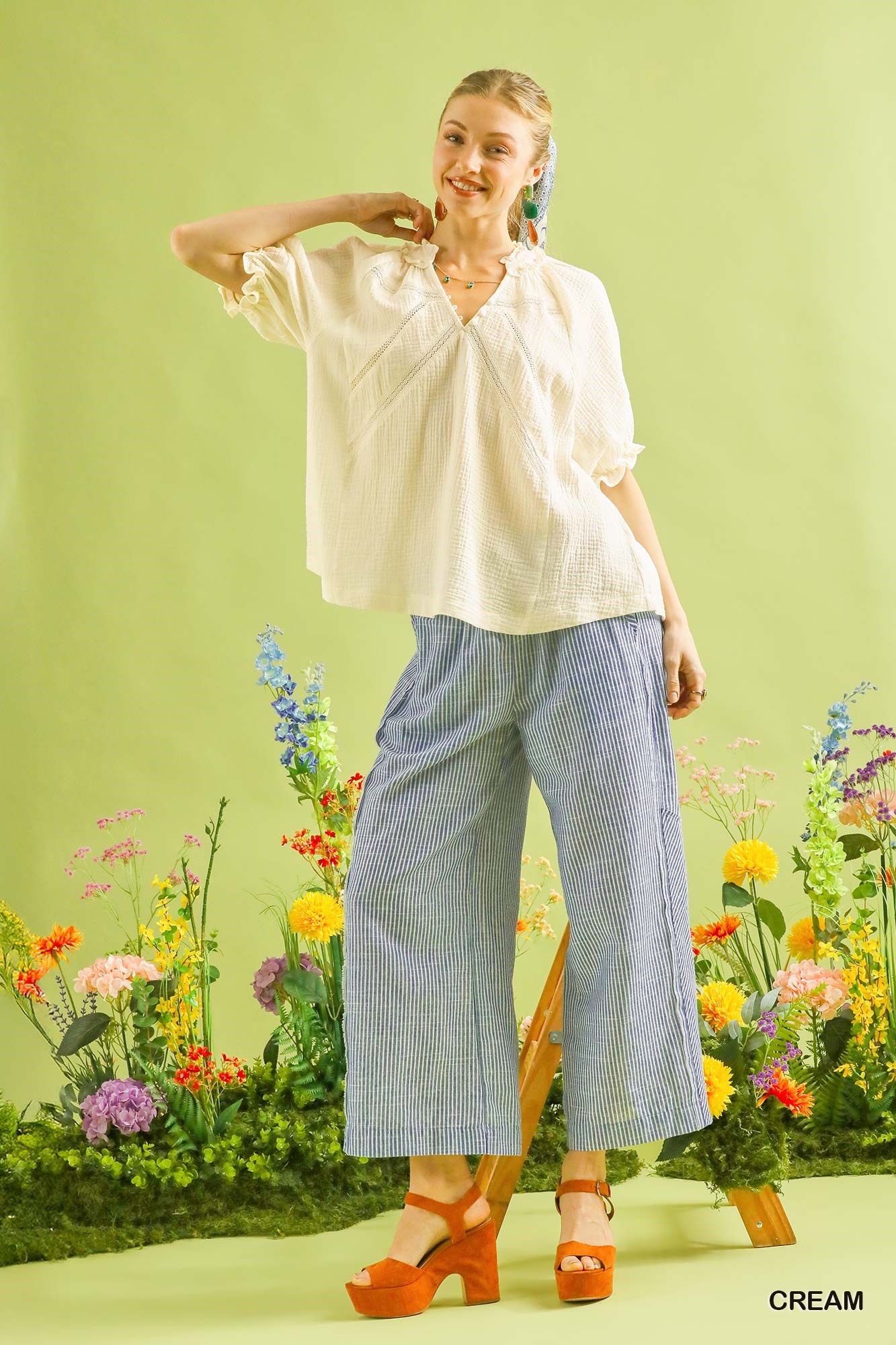 Cotton Gauze Ruffle Top, image 5