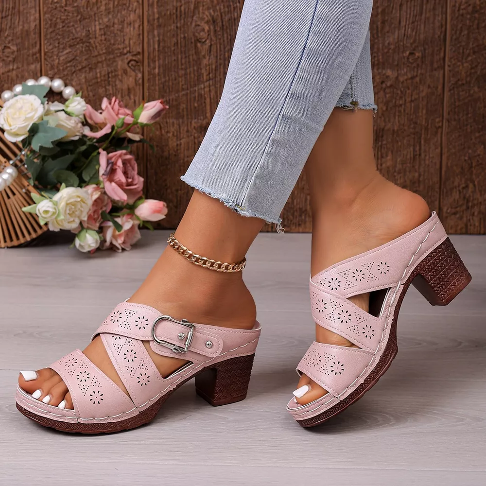 Open Toe Block Heels Sandals, image 10